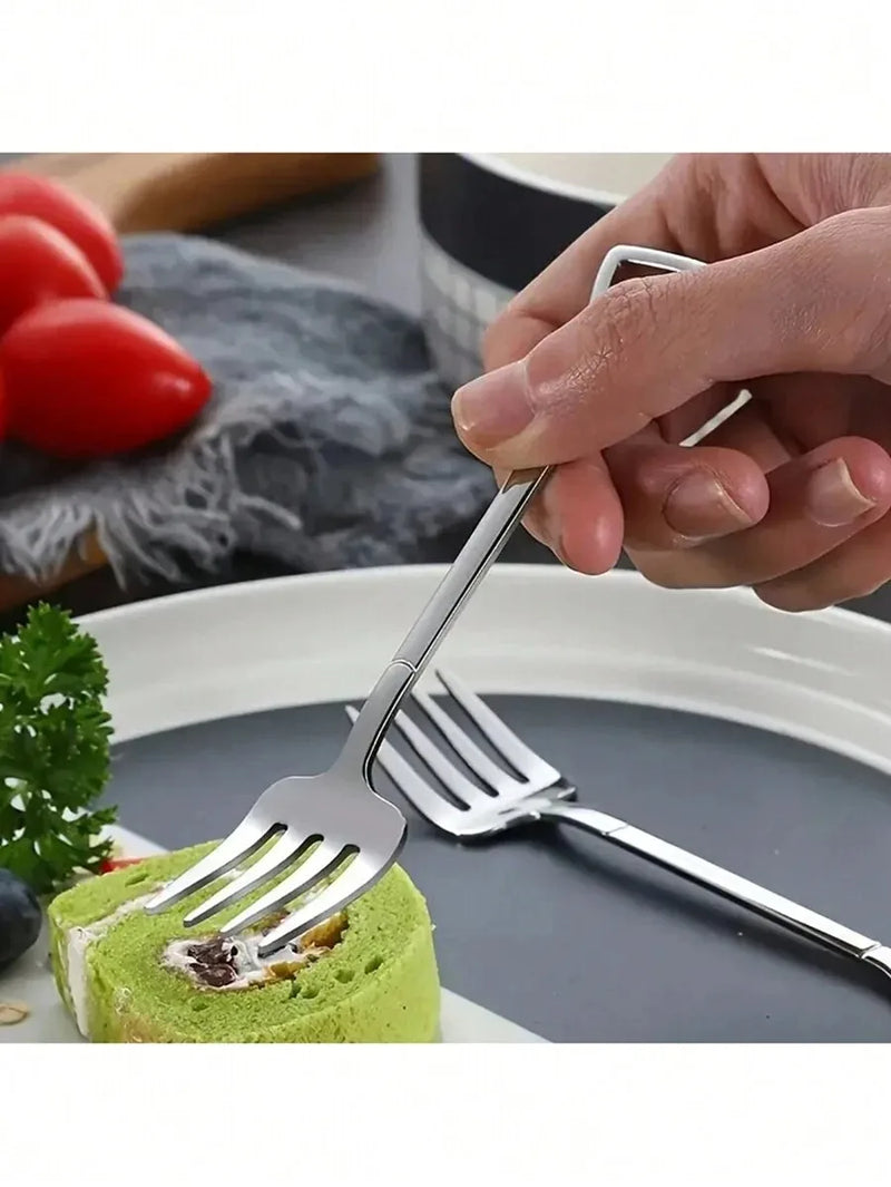 Juego de 4/8/12 tenedores de postre y fruta de acero inoxidable, tenedor pequeño con forma de pala, adecuado para la hora del té, bodas y fiestas