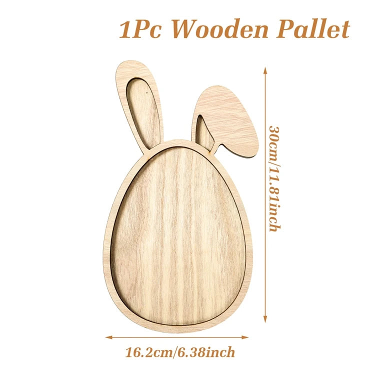 Plateau Bois Lapin Pâques