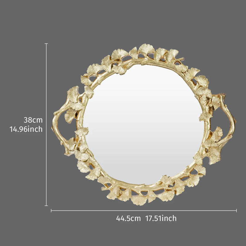 Plateau Miroir Ginkgo Décoratif Mariage