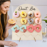 Présentoir Donuts Mural Bois Fête