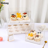 Boîtes Cupcake Transparentes Pâtisserie Traiteur