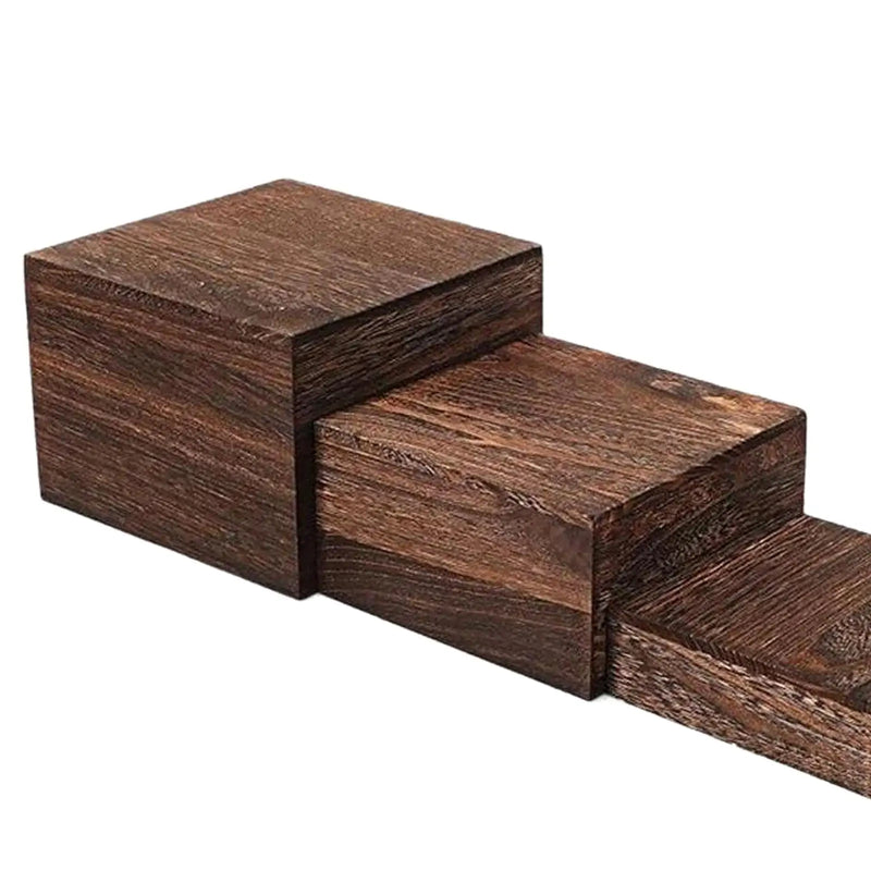 Présentoir Gâteau Bois 3 Étages Carré
