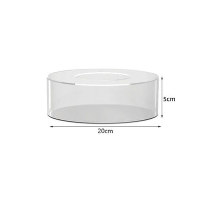 Présentoir Gâteau Acrylique Rond Socle Transparent