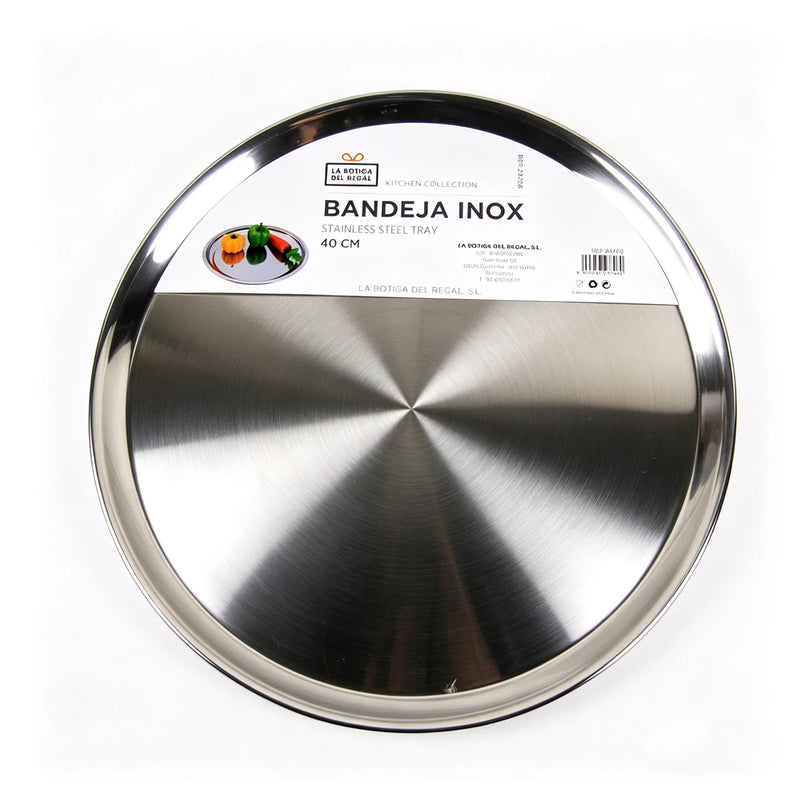Plateau Inox Rond Buffet Pro
