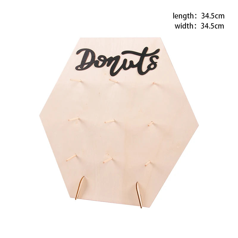 Mur Donuts Bois DIY Mariage Rustique