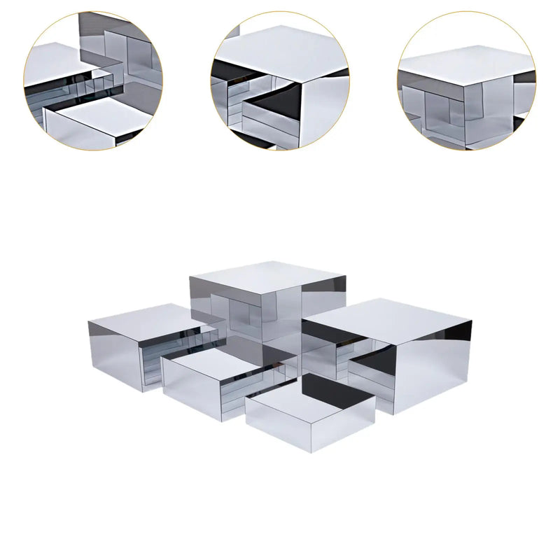 Présentoir Buffet Cube Miroir Riser
