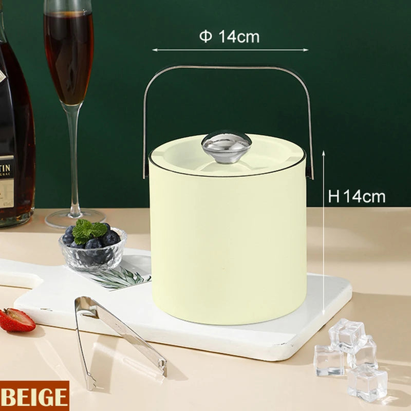 Seau à Glace Inox avec Couvercle