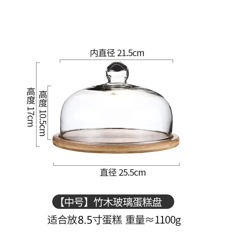 Cloche à Gâteau en Verre Transparent