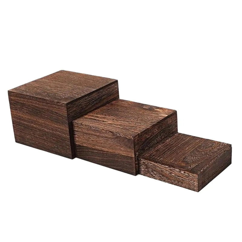 Présentoir Gâteau Bois 3 Étages Carré