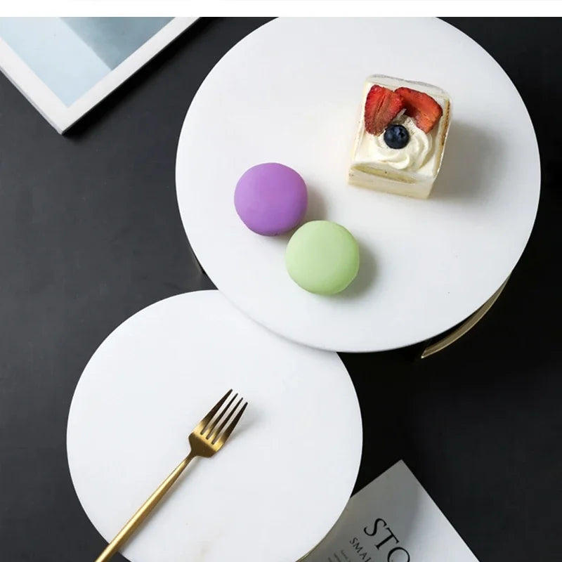 Plateau Marbre Blanc Dessert Buffet