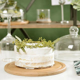 Présentoir à Gâteaux Bois Cloche Verre