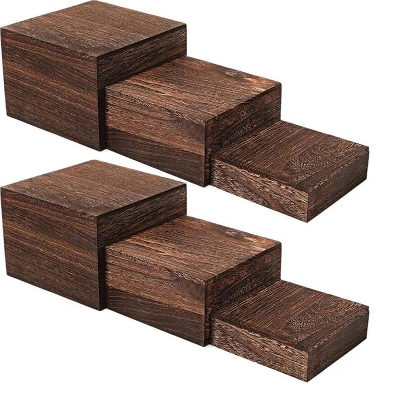 Présentoir Gâteau Bois 3 Étages Carré