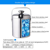 Seau à Glace Inox Isotherme Couvercle