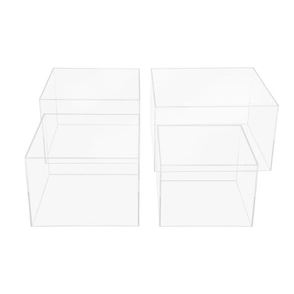 Présentoir Gâteau Acrylique Transparent 4 Pièces