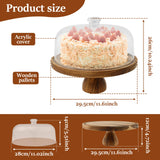 Présentoir Gâteau Bois avec Couvercle