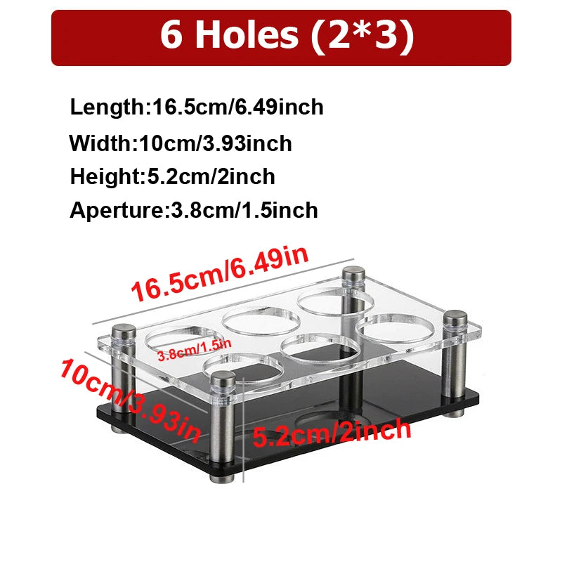 Estante para vinos con 6/12/24 orificios, soporte redondo transparente para vasos de chupito, bandeja acrílica, expositor para tequila, licores y whisky, suministros de bar