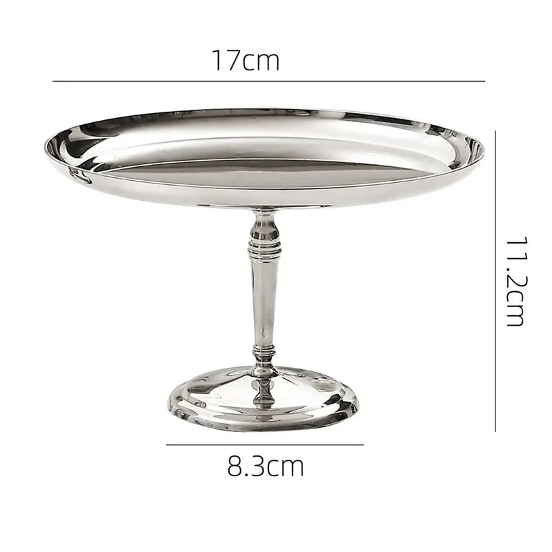 Présentoir Gâteau Inox Argenté – support service buffet premium