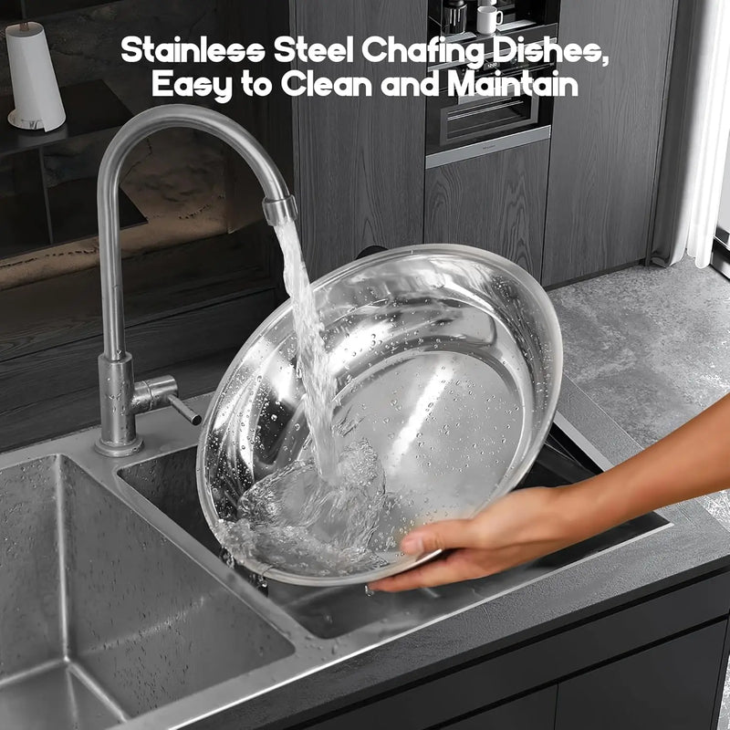 Chauffe-Plat Rond Inox 4,5 L Buffet Traiteur
