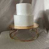 Présentoir Gâteau Doré Spirale Mariage