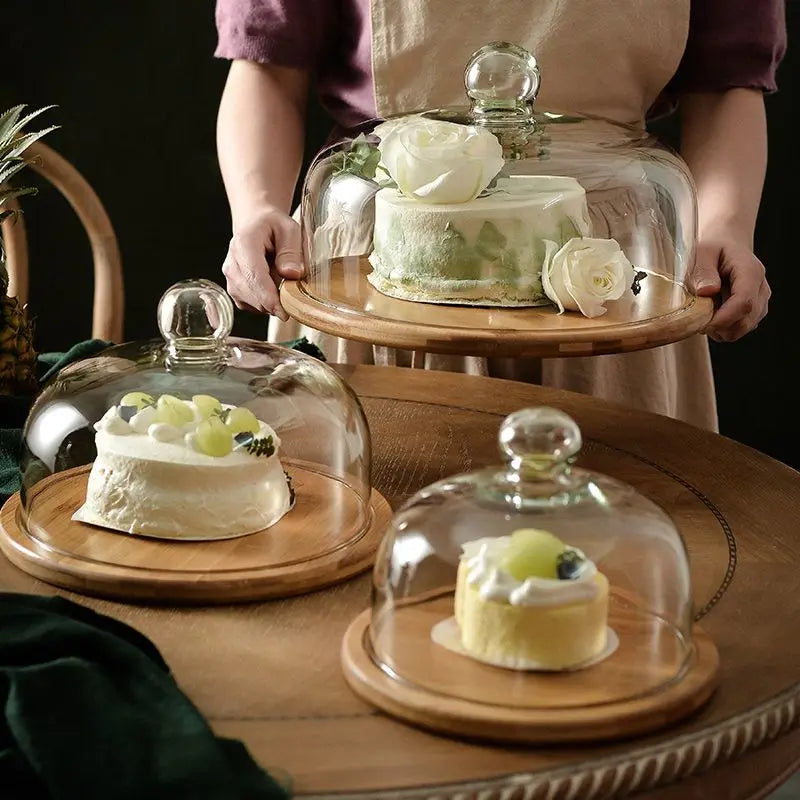 Cloche à Gâteau en Verre Transparent