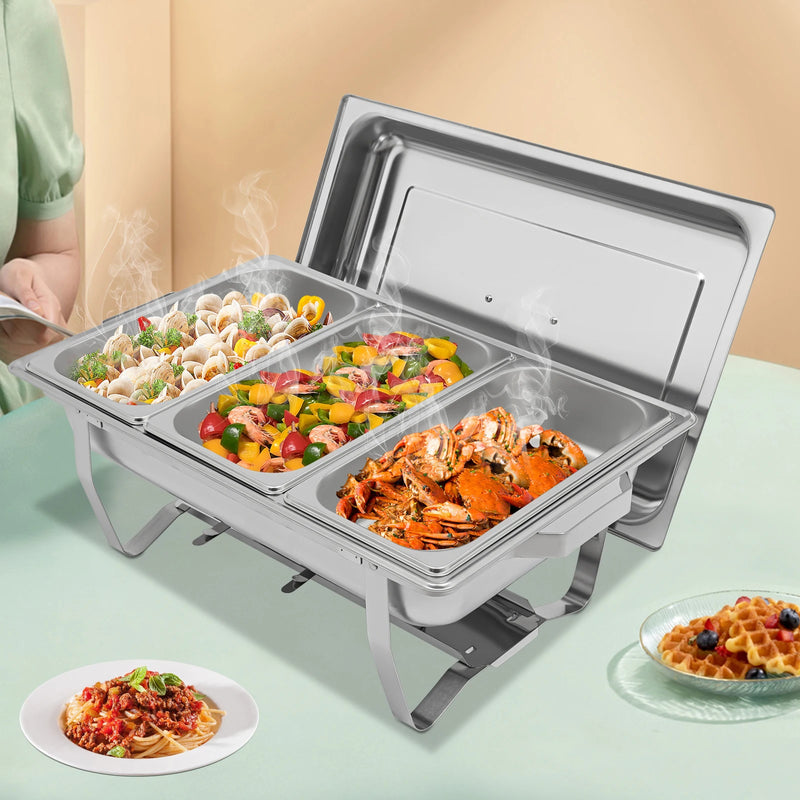 Chauffe-Plat Rectangulaire Inox Buffet 5 à 7 L
