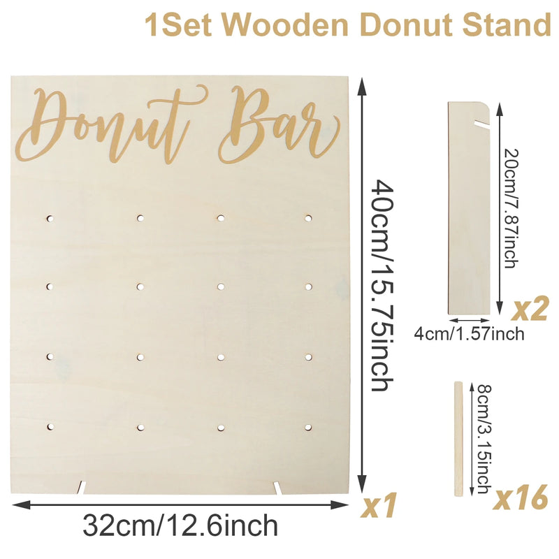 Présentoir Donuts Bois Fête Enfant