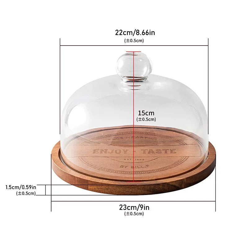 Présentoir Gâteaux avec Cloche Verre