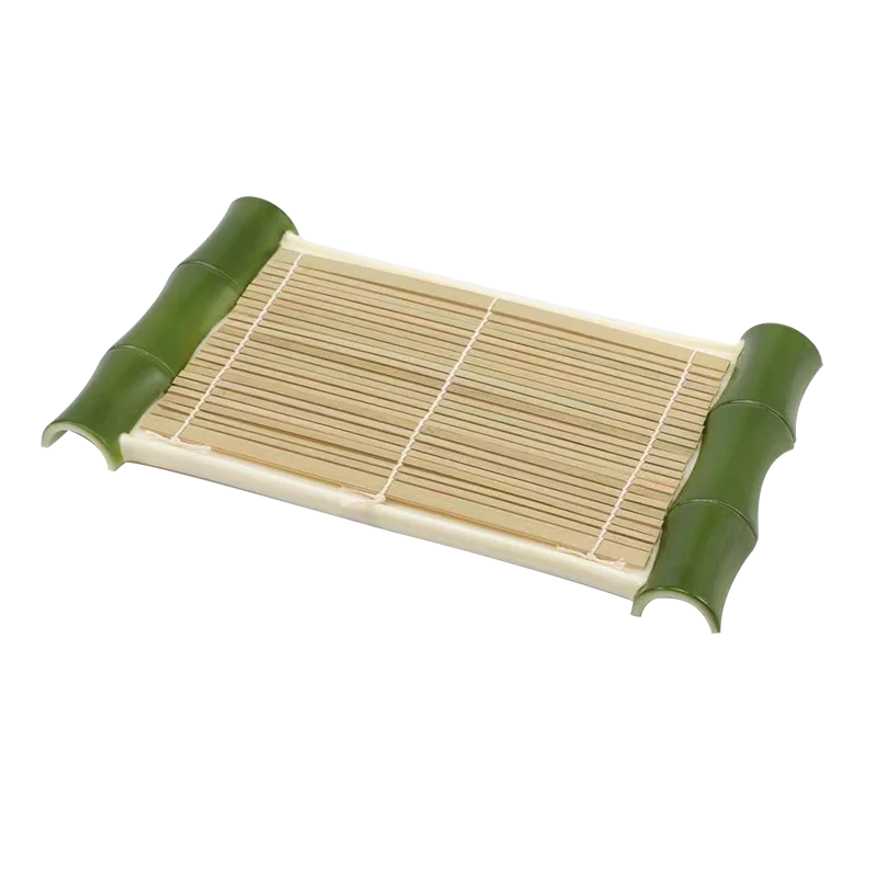 Plato creativo para hot pot japonés, plato de esterilla de bambú, plato para sashimi, vajilla comercial para restaurante de sushi