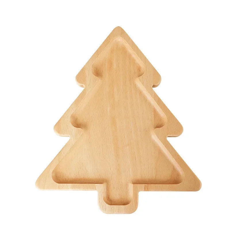 Plateau de Service Bois Motif Noël