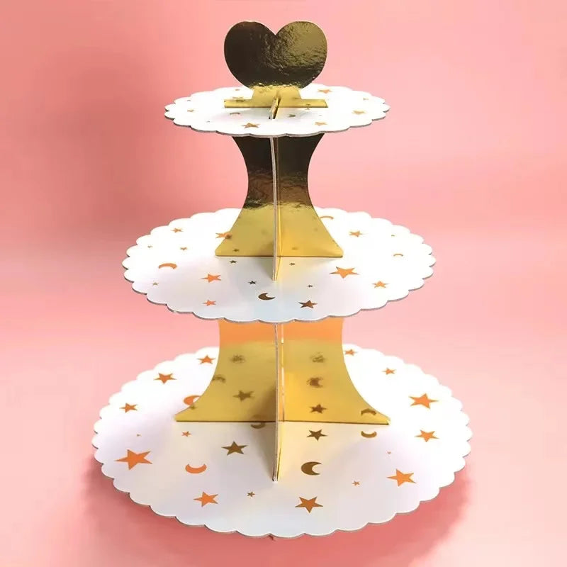 Présentoir Cupcake Carton Arc-en-Ciel
