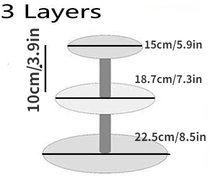 Présentoir Cupcakes Amovible 3 à 6 Niveaux