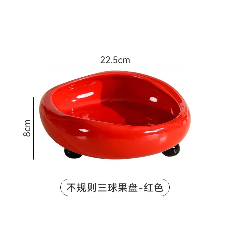 Frutero de cerámica, ensaladera, cesta de frutas, plato para dulces, bandejas para aperitivos, plato para sushi, platos para postre, plato para dim sum, platos llanos