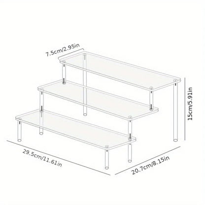 Présentoir Acrylique Trapézoïdal Multi-Niveaux