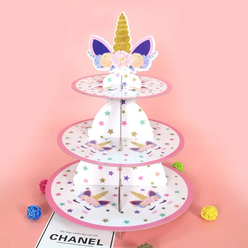 Présentoir Cupcake Carton Arc-en-Ciel