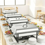 Chauffe-Plat Carré Inox 10L Buffet Mariage 4 Pièces – présentation bar à bonbons et table sucrée