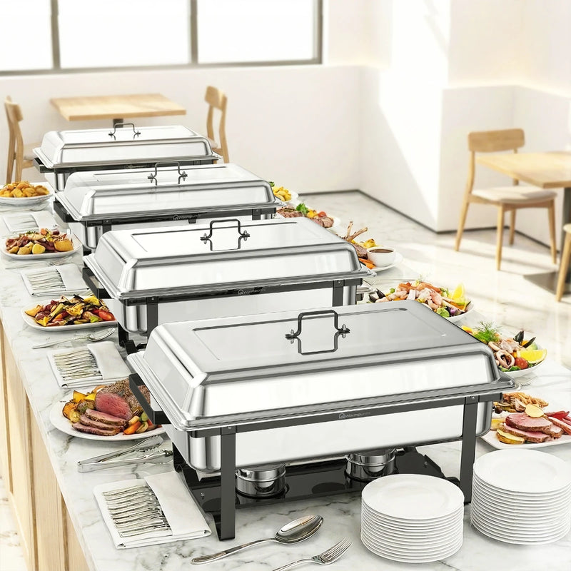 Chauffe-Plat Carré Inox 10L Buffet Mariage 4 Pièces – présentation bar à bonbons et table sucrée