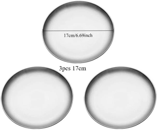Plateau de Service Inox Lot de 3
