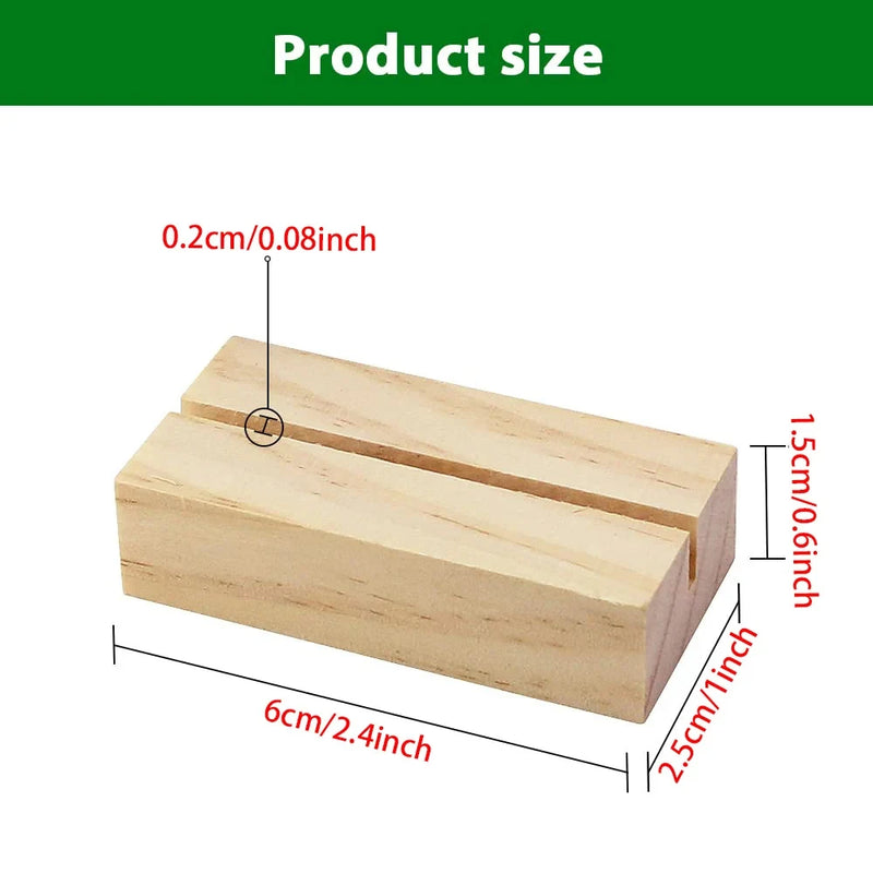 5/10/20 piezas de soportes de madera para tarjetas de lugar, soportes para números de mesa de madera, soportes para letreros de acrílico, soportes para tarjetas de nombre para fiestas