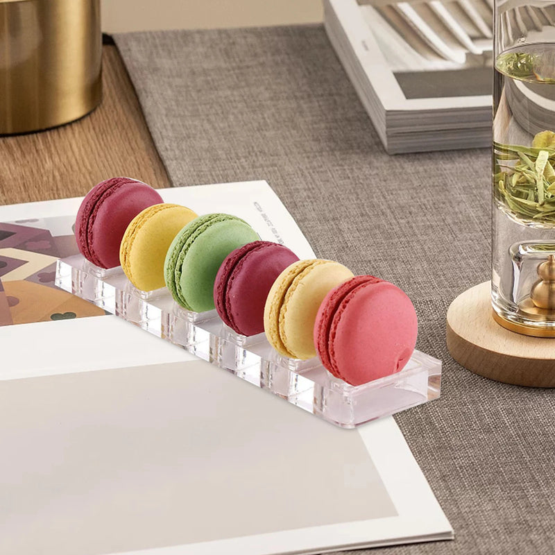 Présentoir Macaron Acrylique 6 Emplacements Réglette