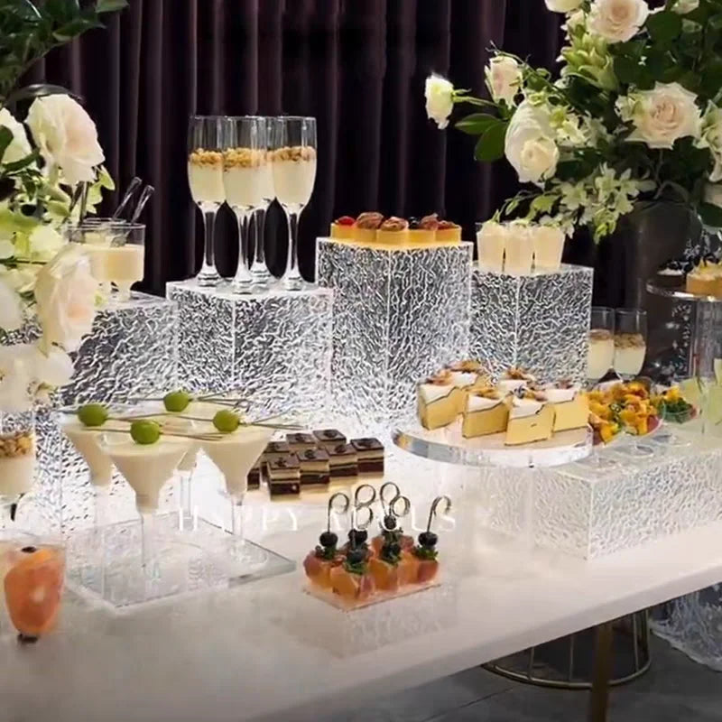 Présentoir Buffet Acrylique Ondulé Set 8 Pièces