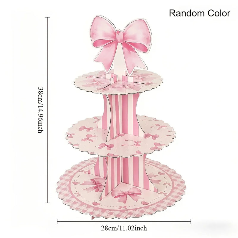 Présentoir Cupcake Nœud Carton