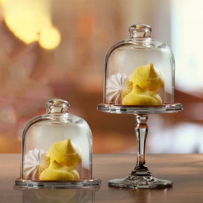 Cloche à Gâteau Verre Transparent Pied Haut
