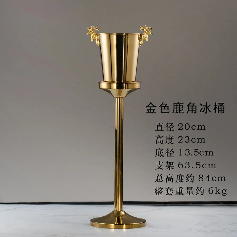 Rafraîchisseur Champagne Inox sur Pied