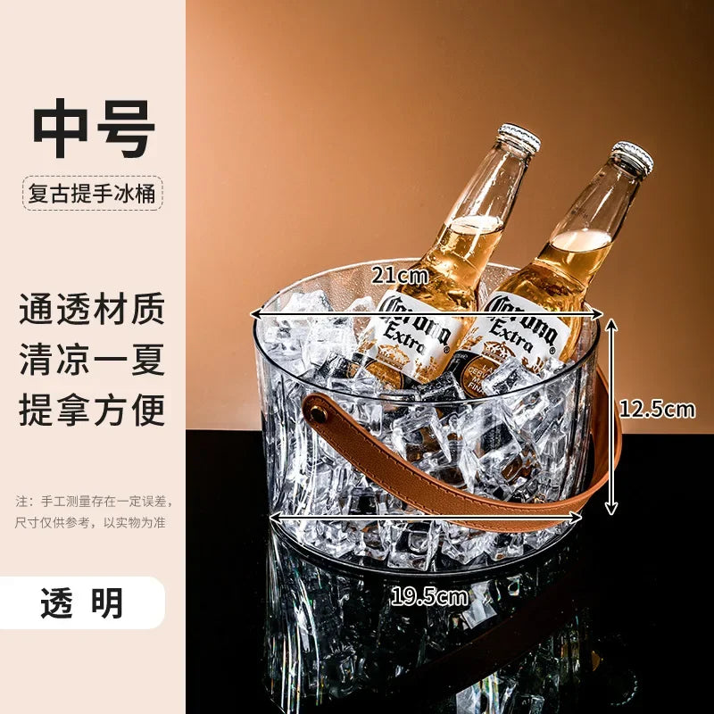 Seau à Glace Transparent Bar Portable