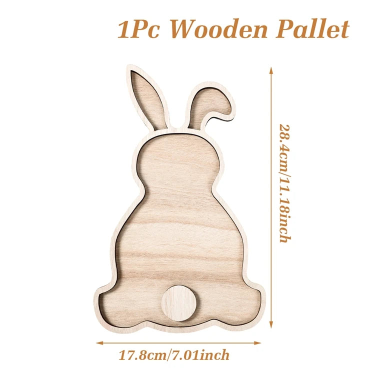 Plateau Bois Lapin Pâques