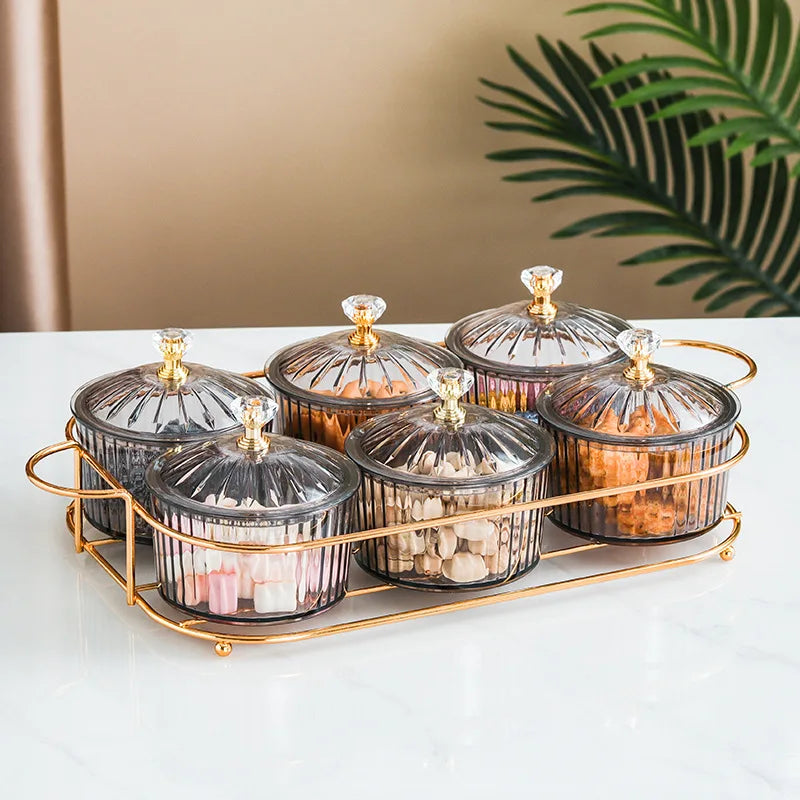 Plateau Fruits Secs Compartimenté Transparent