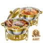 Chauffe-Plat Buffet Inox 6.5QT Rond Traiteur