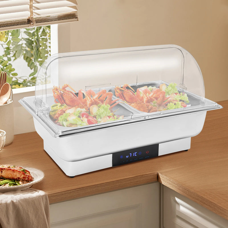 Chauffe-Plat Électrique Inox 2 Bacs Buffet Restaurant