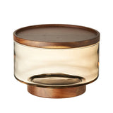 Coupe Fruits Bois Acacia Verre