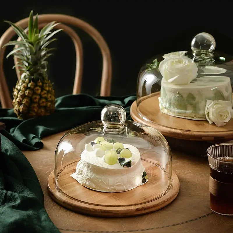 Cloche à Gâteau en Verre Transparent
